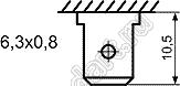 KCD6-B-101O11BBB переключатель клавишный ON-OFF; 31,5х16,7мм; 6A/250VAC/10A 125VAC; толкатель красный/корпус черный; без подсветки;  маркировка "O I"; терминалы 6,3x0,8мм