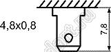 XW-604BA1 BRA6A переключатель клавишный ON-OFF; 30,9х13,6мм; 15A/30A 250VAC; толкатель красный/корпус черный; с подсветкой;  маркировка "O I"; терминалы 4,8x0,8мм