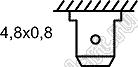 KCD1-B6-101O91BB переключатель клавишный ON-OFF; 22,0х22,5мм; 6A 250VAC/10A 125VAC; толкатель черный/корпус черный; без подсветки;  маркировка - нет; терминалы 4,8x0,8мм