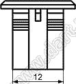 KCD6-D-101O12BRB переключатель клавишный ON-OFF; 31,5х16,7мм; 6A/250VAC/10A 125VAC; толкатель красный/корпус черный; без подсветки;  маркировка "O I"; терминалы 6,3x0,8мм