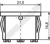 KCD1-B-101N12RB переключатель клавишный ON-OFF; 21,5х15,0мм; 6A 250VAC/10A 125VAC; толкатель красный/корпус черный; с подсветкой;  маркировка "O I"; терминалы 4,8x0,8мм