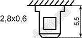 KCD1-C1-203O51BB переключатель клавишный ON-OFF-ON; 21,2х15,3мм; 6A 250VAC/10A 125VAC; толкатель черный/корпус черный; без подсветки;  маркировка "I O II"; терминалы 2,8x0,6мм