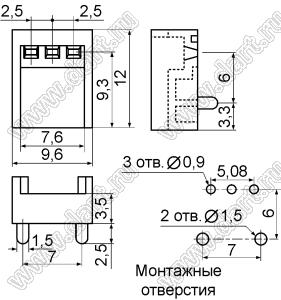 RCEB-3.5D кожух фототранзистора; нейлон-66 (UL); натуральный