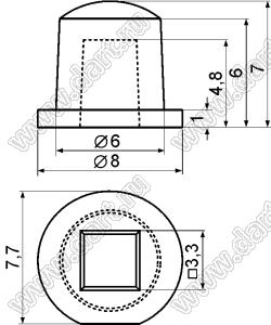 TSC-11 толкатель переключателя; ABS пластик; черный