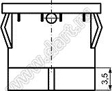 KCD1-104-2YH-201O92BB переключатель клавишный ON-OFF; 21,0x15,0мм; 6A 250VAC/10A 125VAC; толкатель черный/корпус черный; без подсветки;  маркировка "O I"; терминалы PC угловые