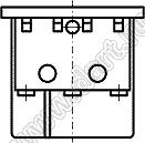 KCD4-JKA-204O81CBBNA переключатель клавишный (ON)-OFF; 32,0х25,0мм; 15A/30A 250VAC; толкатель черный/корпус черный; без подсветки;  маркировка - нет; терминалы 6,3x0,8мм