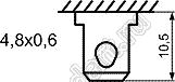 KCD1-115-102O11BB переключатель клавишный ON-ON; 25,6x17,5мм; 10A 250VAC; толкатель черный/корпус черный; без подсветки;  маркировка "O I"; терминалы 4,8x0,6мм