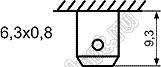 KCD4-RN-208O51BB переключатель клавишный (ON)-OFF-(ON); 33,5х25,0мм; 15A/30A 250VAC; толкатель черный/корпус черный; без подсветки;  маркировка "I O II"; терминалы 6,3x0,8мм