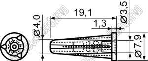 PCA-6 дюбель; нейлон-66 (UL); натуральный