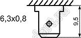 KCD3-103(H) переключатель клавишный ON-OFF-ON; 29,6х12,8мм; 7(5)A 250VAC / 12,5A 120 VAC; толкатель красный/корпус красный; без подсветки;  маркировка "I O II"; терминалы 6,3x0,8мм