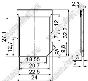 SD-24 заглушка держателя SD карты; ABS (UL); черный