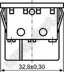 KCD4-16A-201O112BB переключатель клавишный ON-OFF; 36,0х27,6мм; 16A 250VAC/20A 125VAC; толкатель черный/корпус черный; без подсветки;  маркировка "O I"; терминалы 6,3x0,8мм