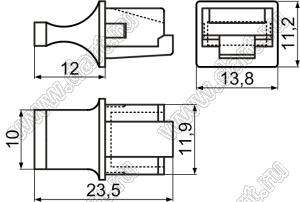 PJC-45 заглушка гнезда RJ-45; пластик ABS (UL); черный