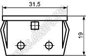 KCD3-C4-102O31WWA переключатель клавишный ON-ON; 31,5х14,0мм; 15A/30A 250VAC; толкатель белый/корпус белый; без подсветки;  маркировка - точка; терминалы 6,3x0,8мм