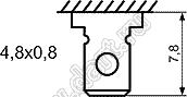 KCD5-A-203O51BB переключатель клавишный ON-OFF-ON; 21,0х24,3мм; 6A/12A 250VAC; толкатель черный/корпус черный; без подсветки;  маркировка "I O II"; терминалы 4,8x0,8мм