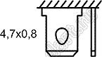 KCD1-104-2PFW-204O81BB переключатель клавишный (ON)-OFF; 21,0x15,0мм; 6A 250VAC/10A 125VAC; толкатель черный/корпус черный; без подсветки;  маркировка - нет; терминалы 4,7x0,8мм