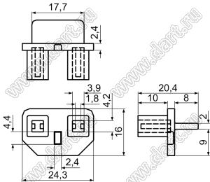 PLC-1 заглушка гнезда AC питания