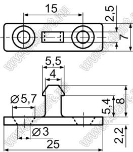 DTA-1 защелка дверцы; пластик ABS (UL); черный