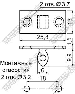 DTA-42 защелка дверцы; нейлон-66 (UL); натуральный