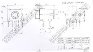 PJ-306 гнездо стерео 3,5 мм