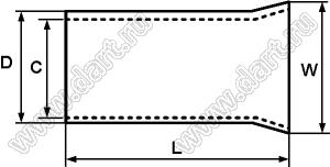 EN6012 (LN60012) наконечник трубчатый неизолированный; s=6,0кв.мм; A.W.G. 10; медь луженая