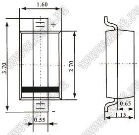 1N4148W (SOD-123) диод SMD ключевой; Io=150мА; Vr (max)=75В (макс.); VF=1,25В; IR=1мкА