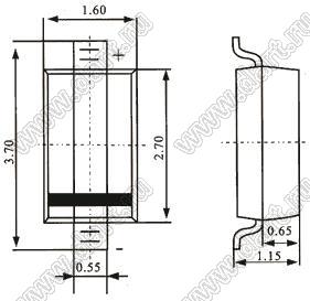 SS0540 (SOD-123) диод Шоттки; U=40В; VFM=0,51В