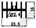 KZa-003-30 (HS 201-30) радиатор 23х16мм, H=30мм