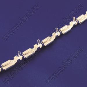 DJ622-J4.8A/B (ST1870502) терминал 4,8мм FASTON неизолированный ножевой розетка на провод; латунь луженая; A.W.G. 22-18; располож. цепью