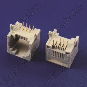 7005-8P8C (TJ2-8P8C)-SOCKET розетка RJ-45 на плату, 8 позиций, 8 контактов