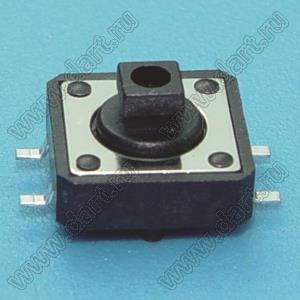 TD-12ET-X (TSFTP1273T-250AY) кнопка тактовая SMD; 12x12x7,3мм; квадратный толкатель