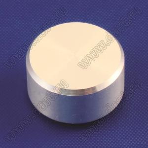 B328-14-7-6-B-B (IB 14x7) ручка алюминиевая гладкая анодированная светлая с фаской и пластиковой вставкой