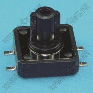 TD-12XB-X кнопка тактовая SMD; 12x12x12мм; фигурный толкатель
