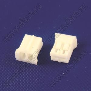 A2001-02Y (PH-2Y, MU-02F, PHR-2, HB-02, 51065-0200, DS1066-02MC) розетка на кабель; шаг 2,00мм; 2-конт.; нейлон-66; цвет натуральный