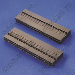 C8-2*20Y (2226B-40, BLD-2x20, BLD-40) корпус двухрядной розетки на кабель; шаг 2,54мм; полистирол, усиленный стекловолокном UL-94V-2; 40-конт.