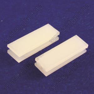 LED3x17.5 держатель 3-x выводного светодиода на плату прямой; A=17,5мм; B=5,7мм; нейлон-66 (UL); натуральный
