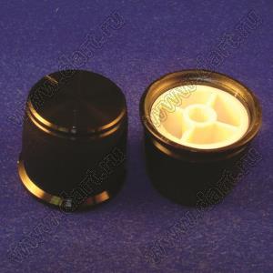 B159-32-25-6-B-B2 (AR31.5) ручка алюминиевая черная с серебряной фаской