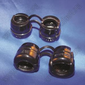 SB8R-2 втулка проходная под кабель; 14AWG / 3C; нейлон-66 (UL); цвет черный