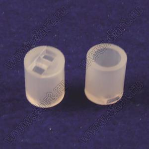 LED-5 (LED-5A*5) держатель светодиода прямой на плату; нейлон-66; натуральный; A=5,0мм