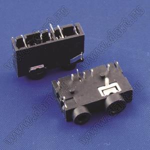 PJ-320-1 (CK-3.5-028-4)(minijack) аудиогнездо стерео 3,5мм