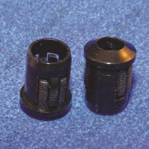 LED5-3 (RTF-5010, LEDB-5) держатель 5мм светодиода на панель; черный; C=4,9мм; нейлон-66 (UL)
