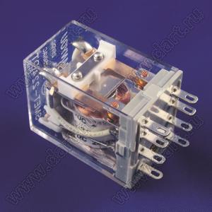 HJQ-22F-24VDC-2Z (SMET-224DT) реле электромагнитное 24VDC; 2 контакта 7A; на провод 