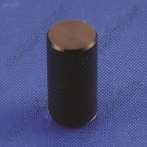 B334-7-14-6-O-B-ф (IA 7x14) ручка алюминиевая гладкая анодированная черная с фаской и пластиковой вставкой