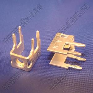 PCB-4(M4) терминал винтовой для пайки в печатную плату; M4x0,7; латунь луженая; 0,8мм