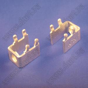 PCB-2(M4) терминал винтовой для пайки в печатную плату; M4x0,7; латунь луженая; 0,8мм