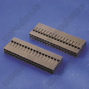 C8-2*17Y (2226B-34, BLD-2x17, BLD-34) корпус двухрядной розетки на кабель; шаг 2,54мм; полистирол, усиленный стекловолокном UL-94V-2; 34-конт.