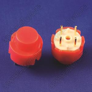 TS4-2-R (KS505-BRR, 734-2-R) переключатель кнопочный круглый красный