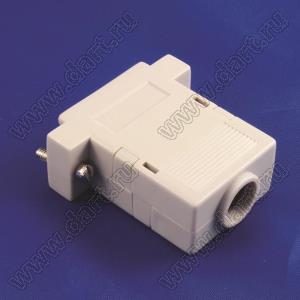 DS1048-15AP1S (DP-15C, 5507-15-SNAP) корпус (кожух) для разъема D-SUB; короткие винты; 15-конт.; пластик