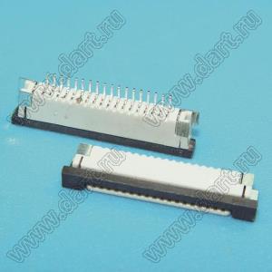 1223-18-02 (AF2K18B*S0T10_Q0Q1) розетка SMD для плоского шлейфа (FPC); шаг 1,0мм; 18-конт.; контакты снизу