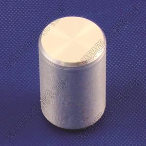 B328-8.5-13-6-B-Sr (IB 8.5x13) ручка алюминиевая гладкая анодированная светлая с фаской и пластиковой вставкой